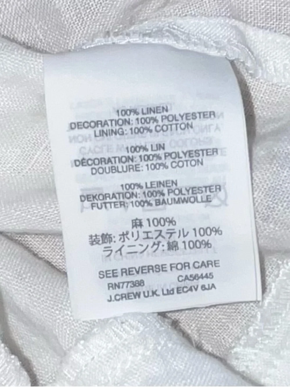 J. Crew Linen White Tank Size 6 - Picture 7 of 7